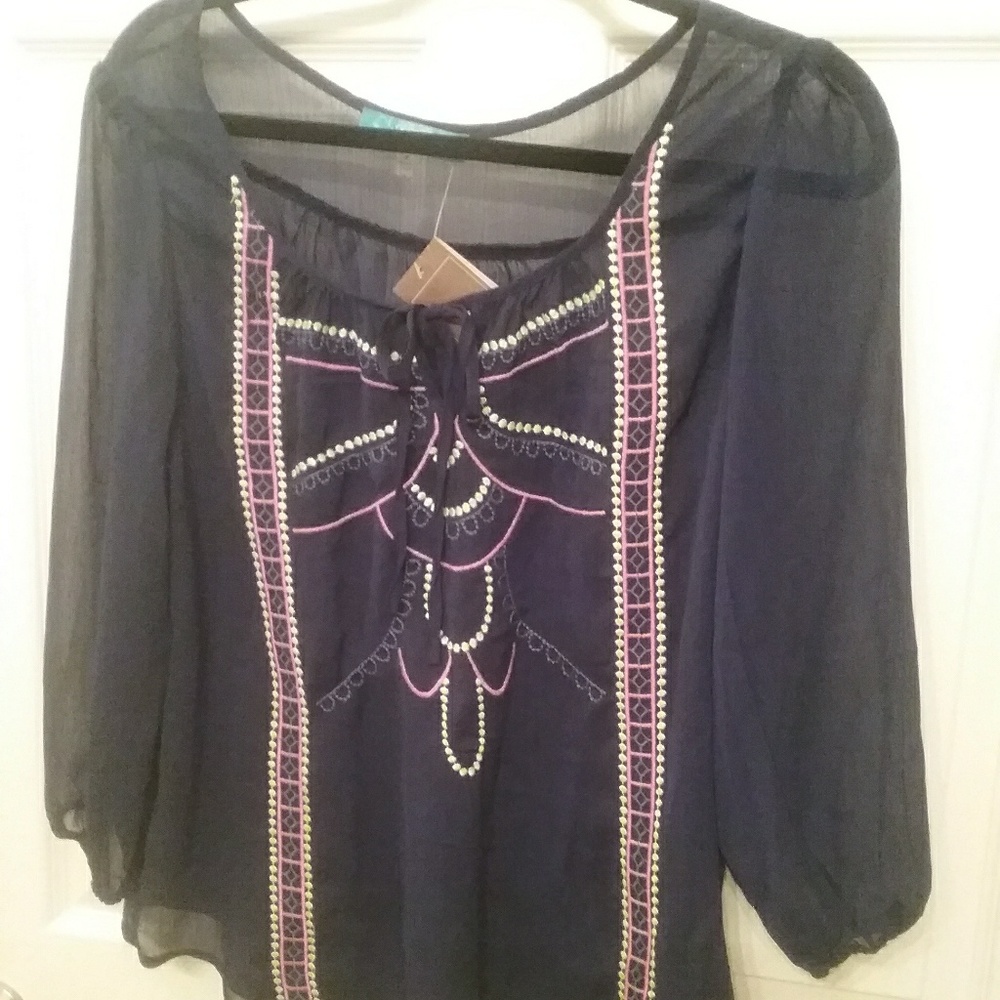 Navy blouse
